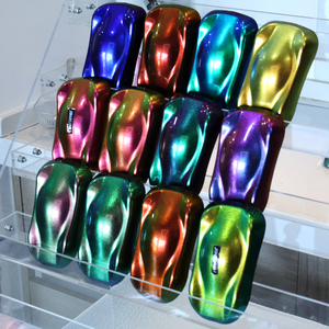Poudre de pigment <span class=keywords><strong>effet</strong></span> caméléon Aurora pour peinture automobile - Pigment de peinture automobile bleu violet avec <span class=keywords><strong>effet</strong></span> miroir bonbon, pigment chromé - Product Image 4