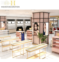 Vitrine de présentation de parfums verrouillable avec éclairage LED et logo personnalisé