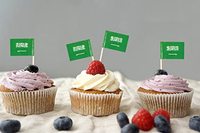 Bendera Tusuk Gigi Kustom Arab Saudi Baru dan Hiasan Topper Cupcake Mini Berbagai Negara