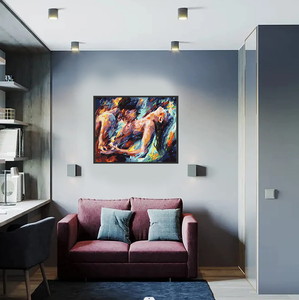 Pittura decorativa astratta stile letterario pittura paesaggistica domestica pittura notturna tranquilla da numeri - Product Image 4