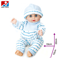Poupée en plastique 14 pouces pour bébé avec alimentation pour jeu, ensemble d'accessoires, 12 sons, pleurs et fonctions urinaires, style jouet modèle