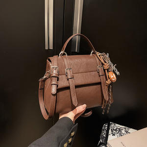 Bolso Bandolera de Piel Sintética de Alta Gama para Mujer, Diseño Retro, Cierre de Cremallera, Impermeable, Portátil, Cuadrado, para el Trabajo - Product Image 2