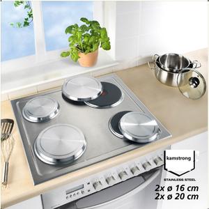 Lot de 4 couvercles de protection en acier inoxydable pour brûleurs de cuisinière, accessoires de cuisine - Product Image 1