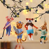 Mini jouets feutrés animaux petit bricolage laine feutrage animaux Kit décor de table cadeaux de pâques pour la maison bureau fête approvisionnement