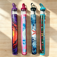 Tubes de rangement durables en PVC souple transparent de 35 pouces pour tapis de mahjong, sacs suspendus à fermeture éclair avec poignée, organisateur de tapis de table de mahjong