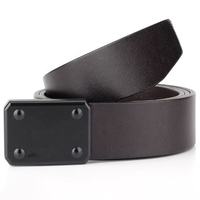 Ceinture en cuir véritable de marque haut de gamme, personnalisée, imprimée, durable, avec sangle mate et boucle automatique, ceinture en cuir de vachette pour hommes