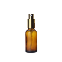 Flacon pulvérisateur en verre ambré de 100 ml, 50 ml, 30 ml avec bouchons en plastique blanc et noir, bouchons pulvérisateurs en aluminium doré et argenté