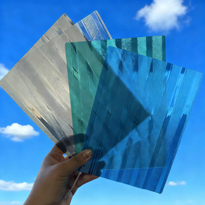 Plaque de toiture en <span class=keywords><strong>polycarbonate</strong></span> prismatique transparent durable de 1,2 x 50 m, motif lychee, en plastique transparent gaufré ondulé - Product Image 2
