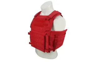 Gilet resistente di colore rosso di alta qualità gilet a prova di coltello gilet Anti pugnalata portapiatti tattico