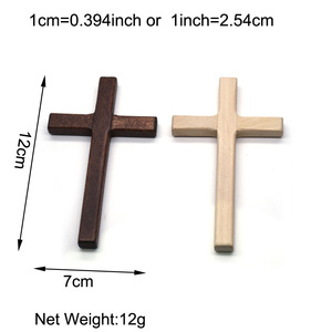 Handmade Wooden Cross 12x7cm Solid Pine Portable <b>Gift</b> For Religious Use - Product Image 2