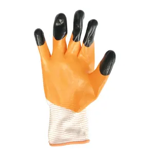 工厂价格制造商供应商尼龙丁腈手掌涂层手套建筑手套安全手套
