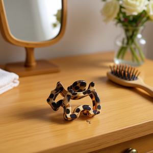 Fermaglio per capelli con stampa leopardata West Highland White Terrier Puppy Claw Clip 9 cm - Product Image 3