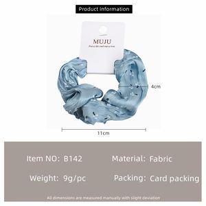 Chouchous en gaze à effet dégradé lumineux de 11 cm, vente en gros, bandeaux imprimés doux en deux pièces pour filles et femmes - Product Image 6