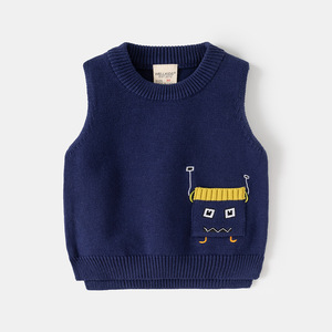 2025 nouveaux garçons tricoté gilet haut à la mode bébé <span class=keywords><strong>pull</strong></span> <span class=keywords><strong>pull</strong></span> pour printemps et automne hiver vêtements pour enfants en gros - Product Image 2