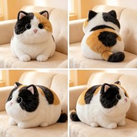 Oreiller en peluche super doux en forme de chat mignon personnalisé, grande taille (31-50 cm), rembourrage en coton PP, couette pour enfants de 3 ans et plus, Saint-Valentin