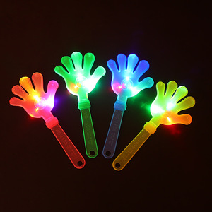 Accessoires de fête lumineux à clignotement, mains applaudissantes, dispositif de cheering portable en plastique, grande taille - Product Image 1