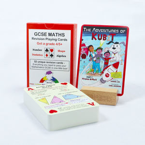 Juego de cartas de revisión de matemáticas impresas personalizadas, naipes Let's Talk Learning, juegos de cartas para niños - Product Image 5