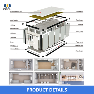บ้านสำเร็จรูป CGCH บ้านเคลื่อนที่ บ้านโมดูลาร์ ร้านค้าขนาดเล็ก บ้านคอนเทนเนอร์ สำนักงาน ร้านกาแฟ อาคารก่อสร้าง หอพัก - Product Image 3