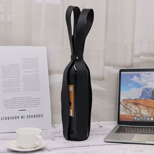 Sac fourre-tout en cuir PU pour bouteille de vin, portable, élégant et simple, idéal pour le champagne – Nouveauté très prisée - Product Image 1