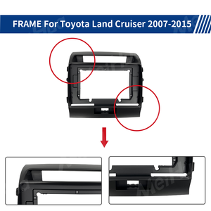 Meihua Vente à Chaud 10 Pouces Noir Mat <span class=keywords><strong>Lecteur</strong></span> Dvd de Voiture ABS Matériel Cadre Accessoires pour Toyota Land Cruiser2007-2015 - Product Image 4