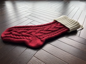 <b>Personalized</b> 18" Cable Traditional Hanging Custom Knitted Diy <b>Christmas</b> <b>Stockings</b> for Festive Gift - Product Image 5
