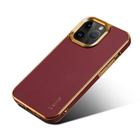 Coque de téléphone pour iPhone 18 Pro Max, électroplaquée, luxe, toucher lisse, cuir, compatible avec les modèles 17, 16 Plus, 15, 14 Pro, 13, 12