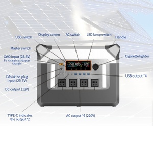 Banco de Energía Portátil <span class=keywords><strong>Solar</strong></span> LiFePO4 de 3000W para Exteriores, Carga Rápida, Almacenamiento de Energía, Protección Contra Cortocircuitos/Sobrecarga/Sobretensión - Product Image 2