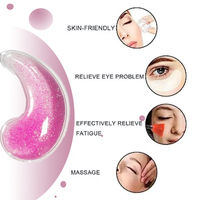Coussinets oculaires en gel réutilisables en forme de croissant avec logo personnalisable pour le soulagement de la douleur et de l'stress – Vente en gros sur mesure