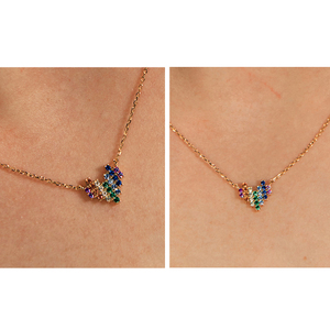 Mode bijoux meilleurs amis arc-en-ciel collier coeur pour petite amie - Product Image 5