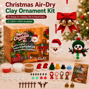 Kit de Adornos de Arcilla Seca al Aire para Navidad, 80 Piezas, Set de Decoración Colgante para las Fiestas, Arcilla de Modelar No Tóxica y sin Aroma, Venta al Por Mayor OEM - Product Image 1