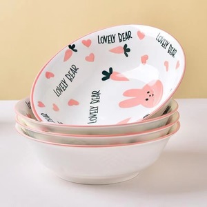 Commercio all'ingrosso Vintage rotondo in <span class=keywords><strong>ceramica</strong></span> stoviglie stampate tazze piattini nuovo <span class=keywords><strong>servizio</strong></span> per uso domestico cucina festa - Product Image 2