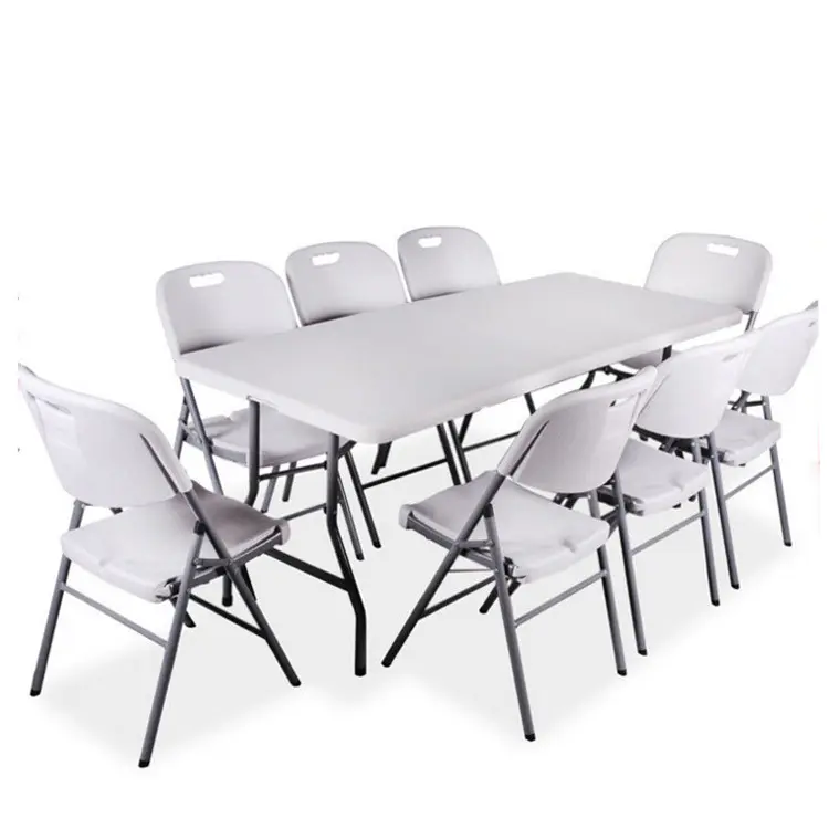 Turist toplantıları için plastik katlanır masalar ziyafet sandalyeler ve parti kiralama için masa ve sandalyeler