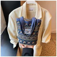 Sac à déjeuner en nylon fait main haut de gamme - Nouveau style panier de cuisine avec fermeture éclair pour employés de bureau - Sacs de grande capacité en gros