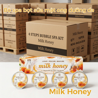 Kit Spa Moussant 4 Étapes Lait & Miel pour Pédicure, Hydratant, Soin des Pieds – Faible MOQ, Stock Prêt, Marque Privée OEM