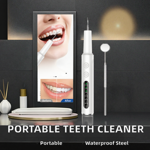 เครื่องมือขจัดคราบหินปูนและคราบพลัคแบบพกพา ใช้ไฟฟ้า สำหรับทันตกรรม ทำจากสแตนเลส กันน้ำ ชุดอุปกรณ์สำหรับทำความสะอาดฟัน - Product Image 2