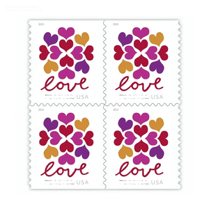 Etiquetas de Correo Personalizadas al por Mayor, Colección 2019, <span class=keywords><strong>Sellos</strong></span> de Papel con Diseño de Corazones y Flores, Etiquetas <span class=keywords><strong>Postales</strong></span> Permanentes de EE. UU. - Product Image 5