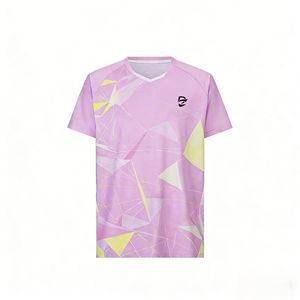 T-shirt de sport à manches courtes unisexe en polyester respirant à séchage rapide, personnalisable avec logo, pour badminton et tennis - Product Image 1