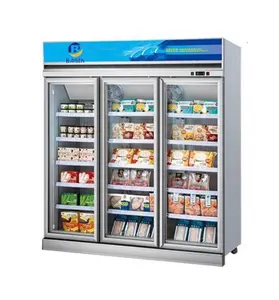 Supermercado frigoríficos congeladores Bebida Bebidas Exposição frigorífico vidro Porta ereta Exposição Refrigerador congelador Frigorífico