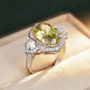 Anello di Proposta con Gemma Bicolore Gialla per Donne, Gioiello Elegante e Lussuoso - Product Image 6