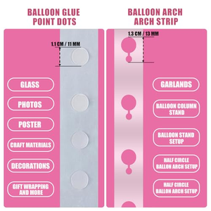 Pegamento para Globos al por Mayor, 100 Puntos, Accesorios para Globos, Cinta Adhesiva Removible, Pegamento en Puntos para Globos - Product Image 4