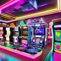 Machine de jeu d'arcade Just Dance de l'usine à jetons avec des composants en bois en plastique en métal dansant la machine