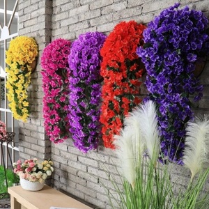 Flor Artificial Violeta para Decoración de Fiestas, Simulación de Orquídea para San Valentín, Boda, Cesta Colgante de Pared - Product Image 6