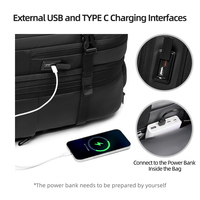 Mochila con ruedas multifunción impermeable de alta calidad, puerto de carga Usb para exteriores, mochila antirrobo con bolsa de compresión al vacío