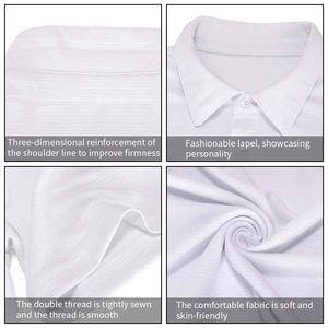 Polo en polyester à séchage rapide pour hommes, avec logo personnalisé, pour événements de golf et vêtements professionnels de sport - Product Image 5