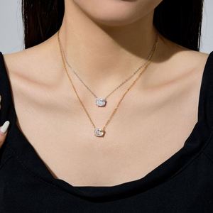 Collier Dylam au design adorable et mignon, en argent fin 925 plaqué rhodium et or 18 carats, avec chaîne à maillons et pendentif chat nœud papillon miniature en zircone 5A - Product Image 2
