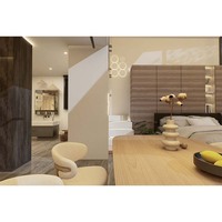 Chine maison préfabriquée 2 étages 2 chambres à coucher béton ciment et panneau de mousse maison familiale