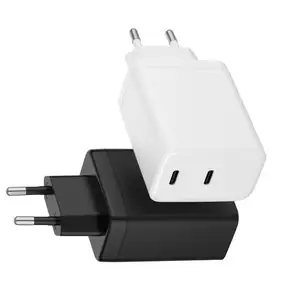 Gan tường sạc điện thoại di động OEM kép USB tường sạc Outlet Extender với ánh sáng ban đêm USB tường sạc 2 Type-C 65W nstc069cc