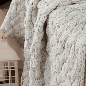 Très chaud tricot croisé main brossé 100% acrylique OEKO-TEX certifié anti-boulochage moderne toute saison lavable en machine - Product Image 4