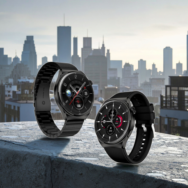 Smartwatch AM05 1.43inch AMOLED AI Voice 2-Band Step Counter 24/7 Heart Rate Sleep Monitor Long Battery Life Activity Tracker
