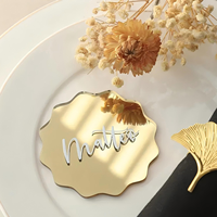 Marque-places personnalisés en acrylique avec impression UV, découpés en forme de vague, pour mariage, nommes de table, organisation des places de fête